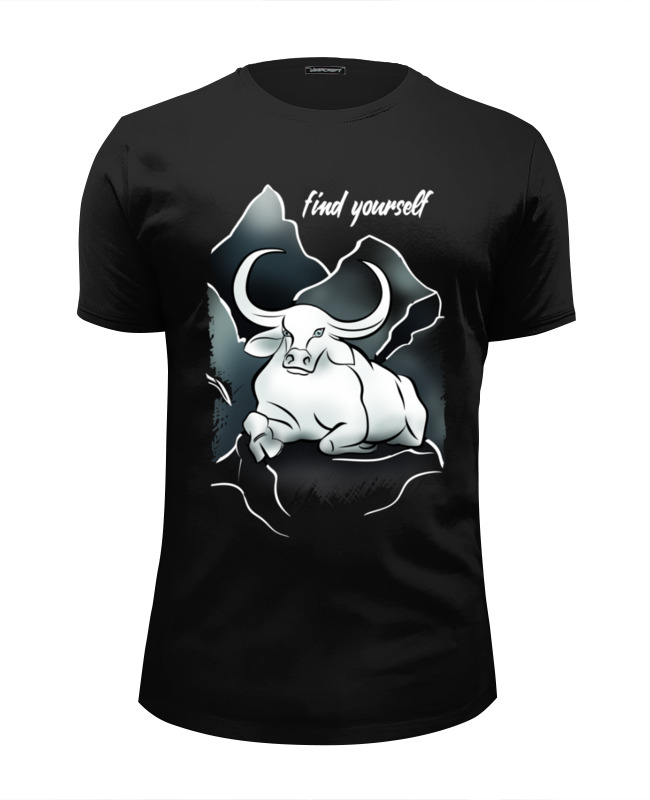 Printio Футболка Wearcraft Premium Slim Fit Лунный бык printio футболка wearcraft premium slim fit медитирующий бык