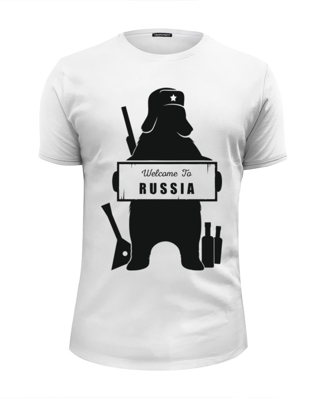 Printio Футболка Wearcraft Premium Slim Fit Welcome to russia welcome