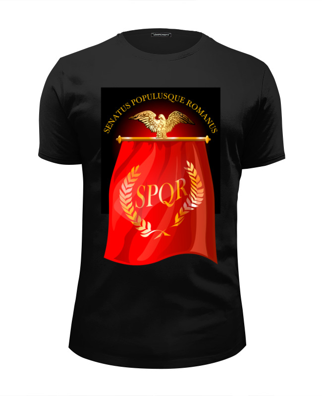 Printio Футболка Wearcraft Premium Slim Fit Символ древнего рима с орлом. spqr.