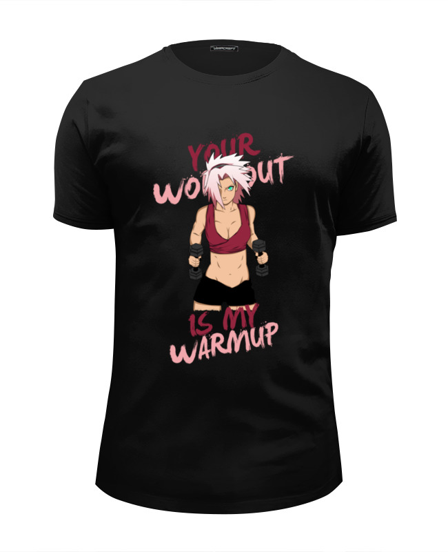 Printio Футболка Wearcraft Premium Slim Fit Твоя тренировка - моя разминка