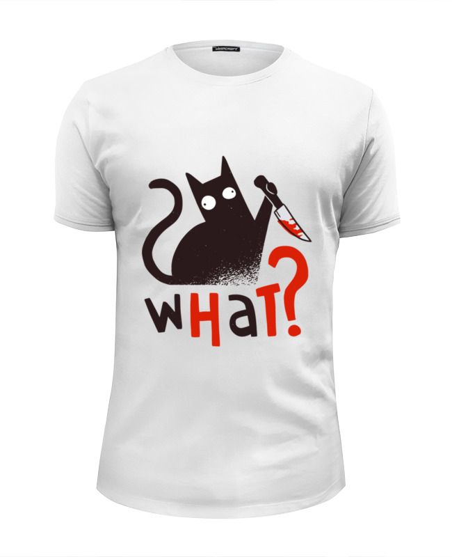 Printio Футболка Wearcraft Premium Slim Fit What cat printio футболка wearcraft premium slim fit кот с цветочком