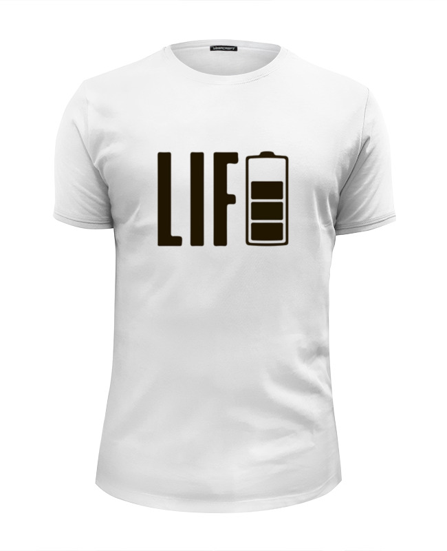 Printio Футболка Wearcraft Premium Slim Fit Life на зарядке printio футболка wearcraft premium life на зарядке
