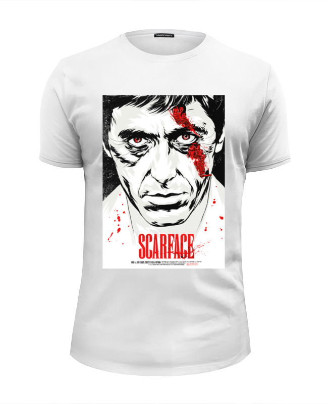 Printio Футболка Wearcraft Premium Slim Fit Лицо со шрамом (scarface)