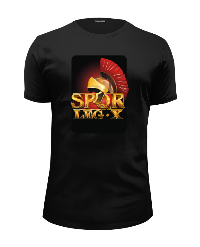 Printio Футболка Wearcraft Premium Slim Fit Spqr и шлем легионера.