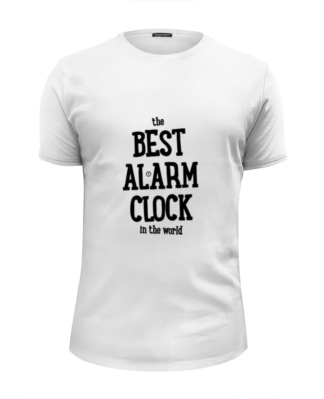 цена Printio Футболка Wearcraft Premium Slim Fit Best alarm clock by brainy