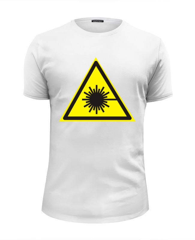 Printio Футболка Wearcraft Premium Slim Fit Осторожно излучение лазера