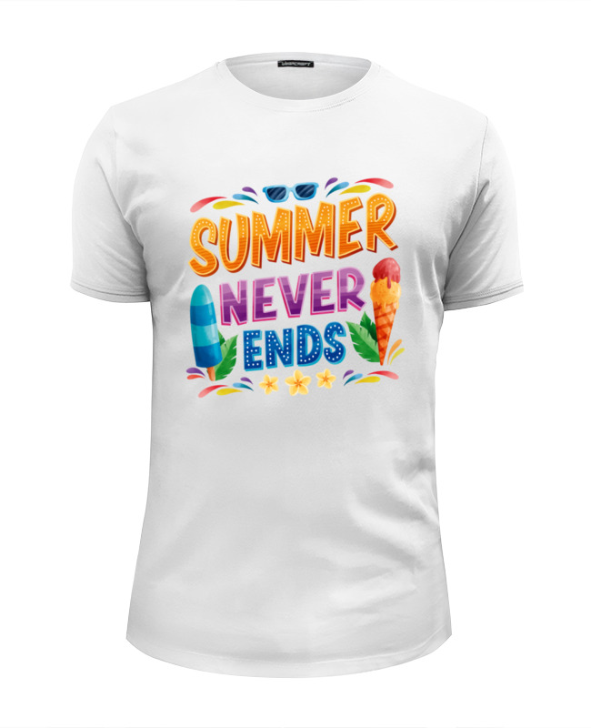 Printio Футболка Wearcraft Premium Slim Fit Summer never ends printio футболка wearcraft premium summer never ends