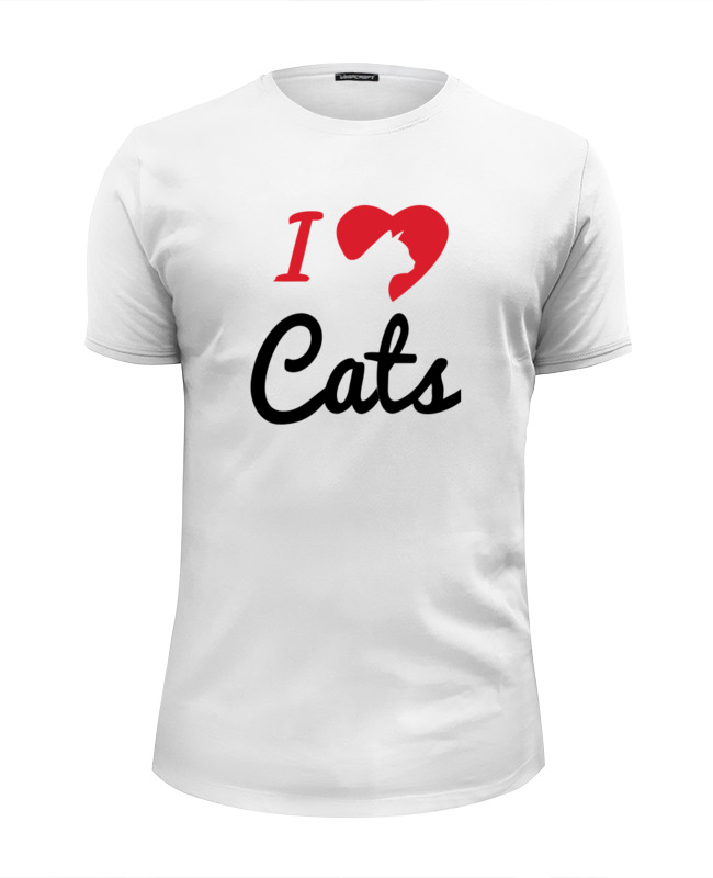 Printio Футболка Wearcraft Premium Slim Fit Я люблю котов printio футболка wearcraft premium я люблю черных котов