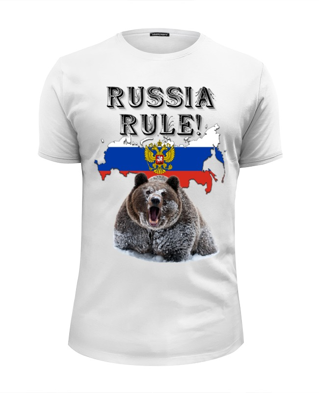 Printio Футболка Wearcraft Premium Slim Fit Russia rule!, типа стрэйч printio футболка wearcraft premium slim fit russia rule типа стрэйч