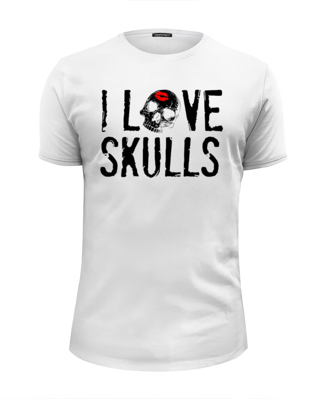 Printio Футболка Wearcraft Premium Slim Fit I love skulls