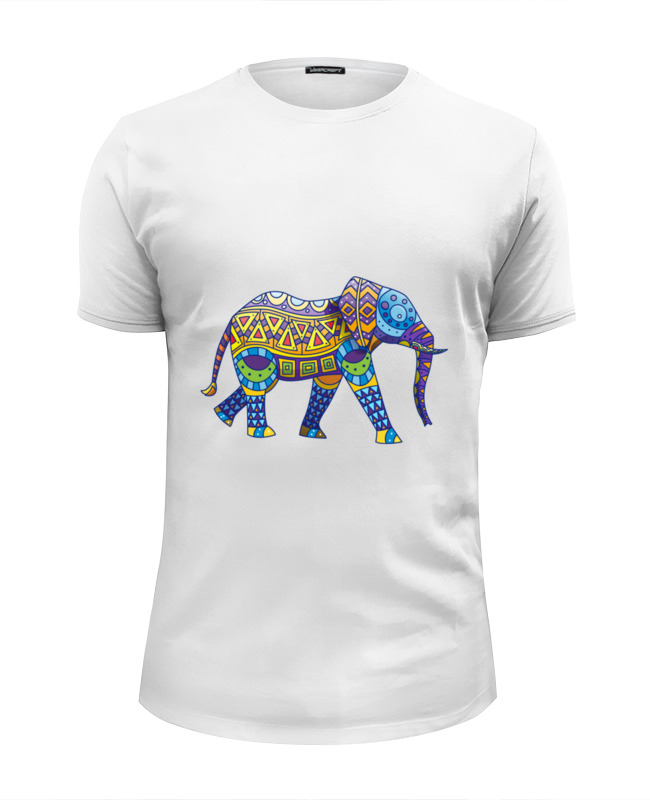 мужская футболка милый индийский слон s белый Printio Футболка Wearcraft Premium Slim Fit Индийский слон
