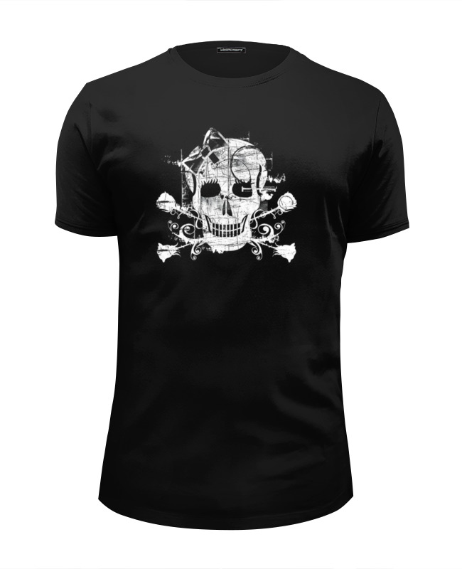 Printio Футболка Wearcraft Premium Slim Fit Skull & roses printio футболка wearcraft premium skull and roses