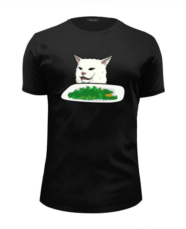 Printio Футболка Wearcraft Premium Slim Fit Озадаченный кот printio футболка wearcraft premium slim fit озадаченный кот