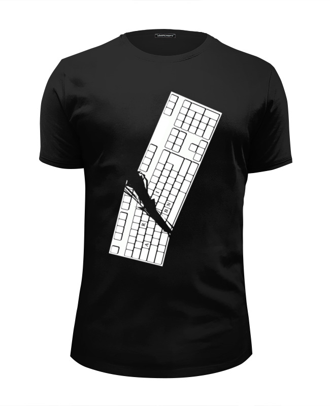 Printio Футболка Wearcraft Premium Slim Fit Keyboard crashed brain