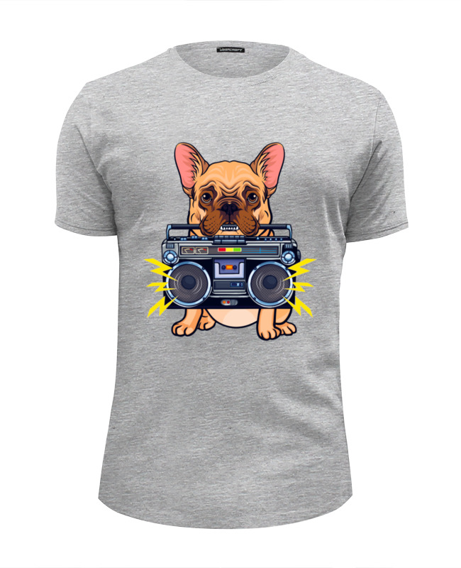 Printio Футболка Wearcraft Premium Slim Fit Dog boombox