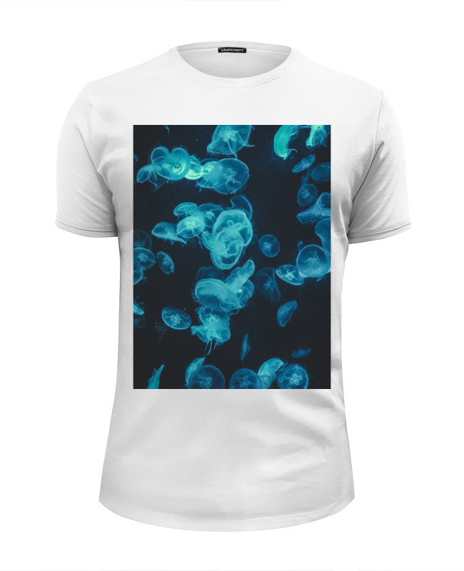 Printio Футболка Wearcraft Premium Slim Fit Морские медузы мужская футболка влюбленные медузы m белый