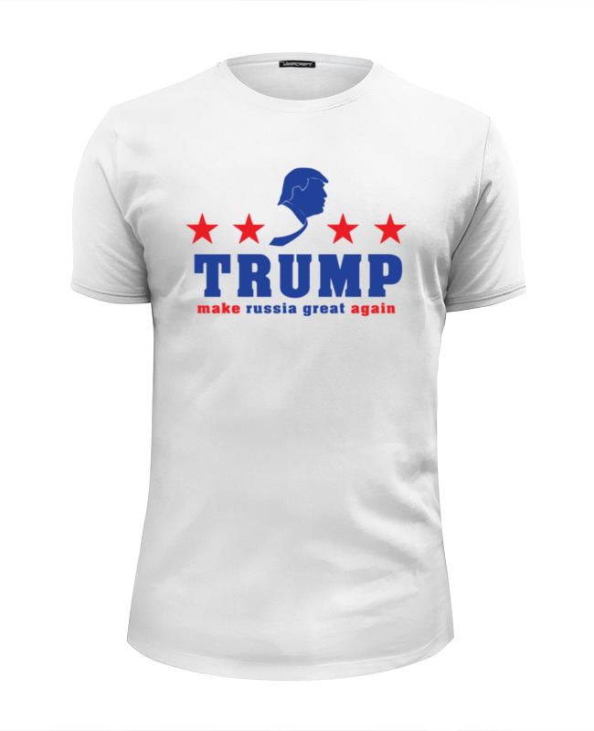 Printio Футболка Wearcraft Premium Slim Fit Трамп (великая россия) printio футболка классическая трамп великая россия