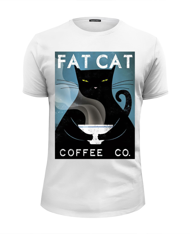 Printio Футболка Wearcraft Premium Slim Fit Fat cat printio футболка wearcraft premium slim fit мысли безграничны идея бессмертна