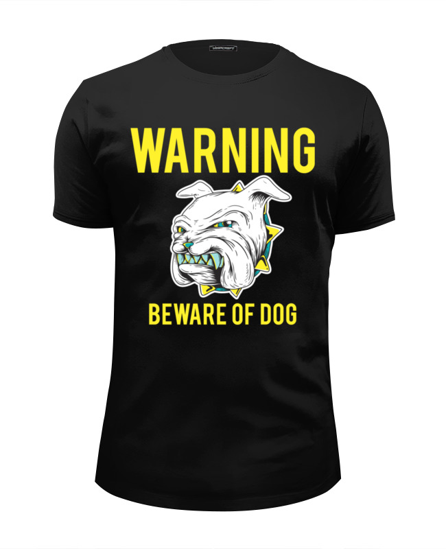 Printio Футболка Wearcraft Premium Slim Fit Осторожно собака
