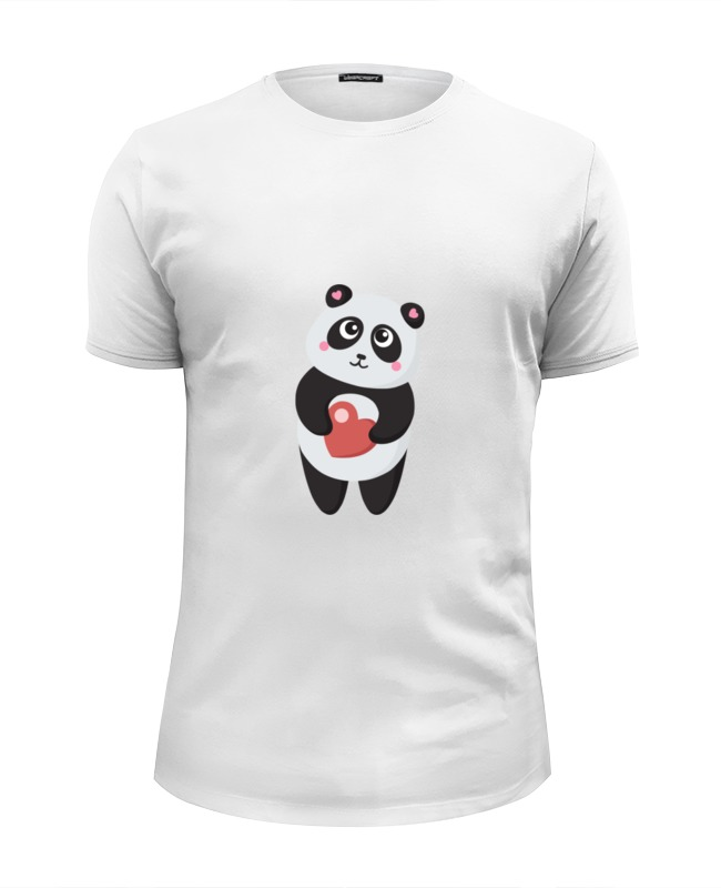 Printio Футболка Wearcraft Premium Slim Fit Панда с сердечком printio футболка wearcraft premium slim fit панда с сердечком