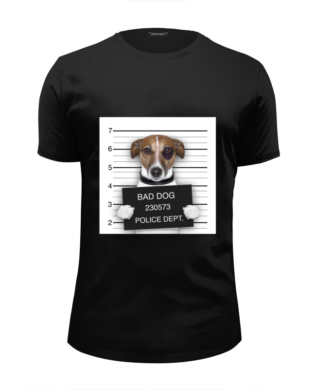 printio футболка классическая bad dog плохой пес Printio Футболка Wearcraft Premium Slim Fit Bad dog (плохой пес)