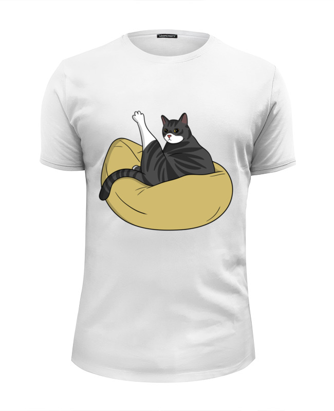Printio Футболка Wearcraft Premium Slim Fit Кот хоба printio футболка wearcraft premium slim fit озадаченный кот
