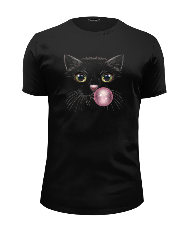 Printio Футболка Wearcraft Premium Slim Fit Чёрная кошка printio футболка wearcraft premium slim fit чёрная кошка
