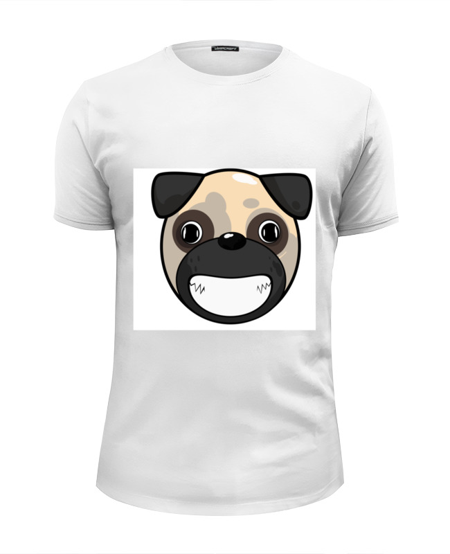 printio футболка wearcraft premium slim fit тотемное животное Printio Футболка Wearcraft Premium Slim Fit Улыбающаяся собака
