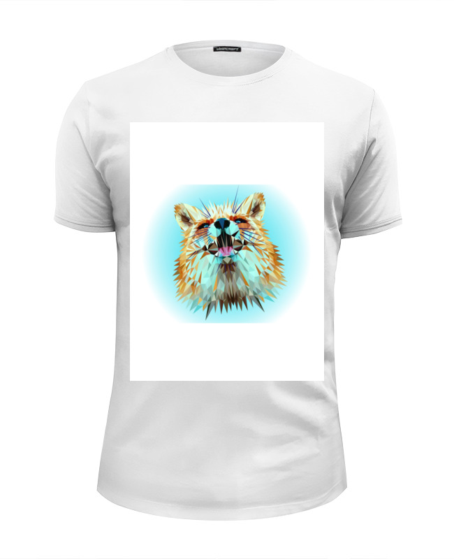 printio футболка wearcraft premium slim fit poly fox Printio Футболка Wearcraft Premium Slim Fit Low poly fox