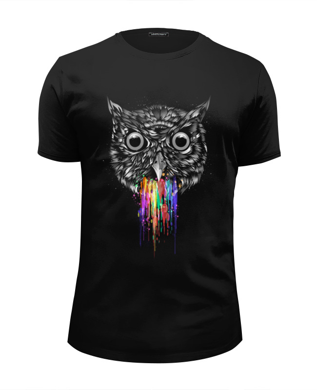 Printio Футболка Wearcraft Premium Slim Fit Радужная сова