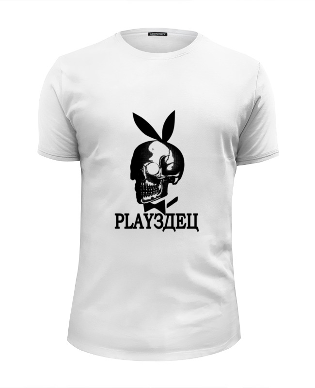 printio футболка wearcraft premium slim fit череп и розы Printio Футболка Wearcraft Premium Slim Fit Плейздесь