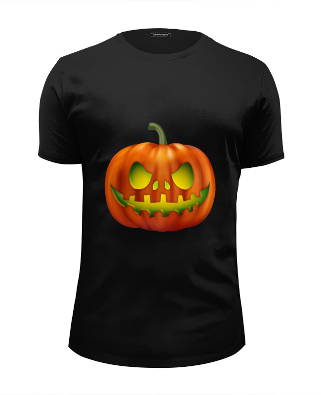 Printio Футболка Wearcraft Premium Slim Fit Glowing pumpkin