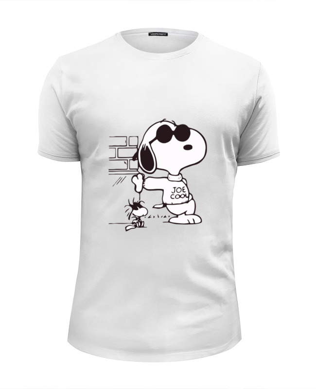printio футболка wearcraft premium slim fit настоящий персонаж герой комиксов Printio Футболка Wearcraft Premium Slim Fit Снупи