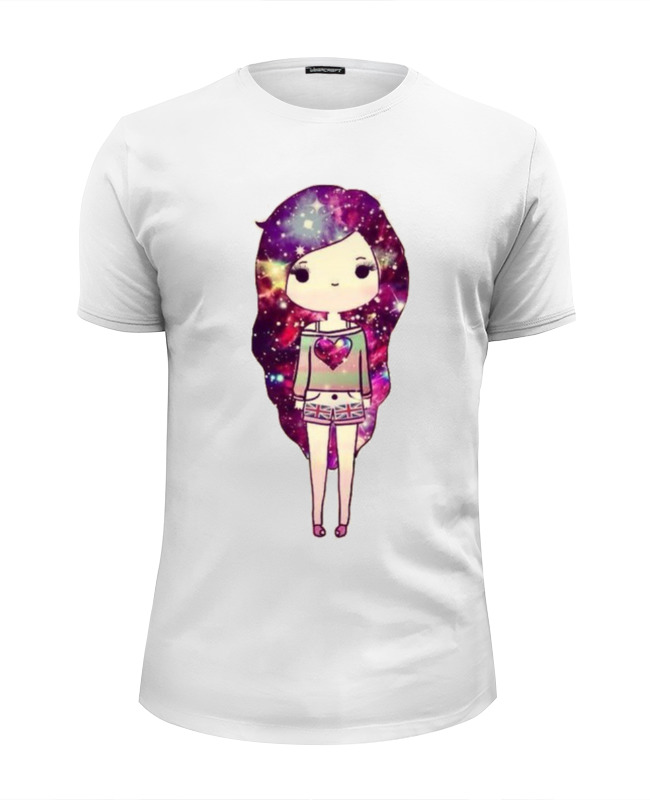 Printio Футболка Wearcraft Premium Slim Fit Девушка космос