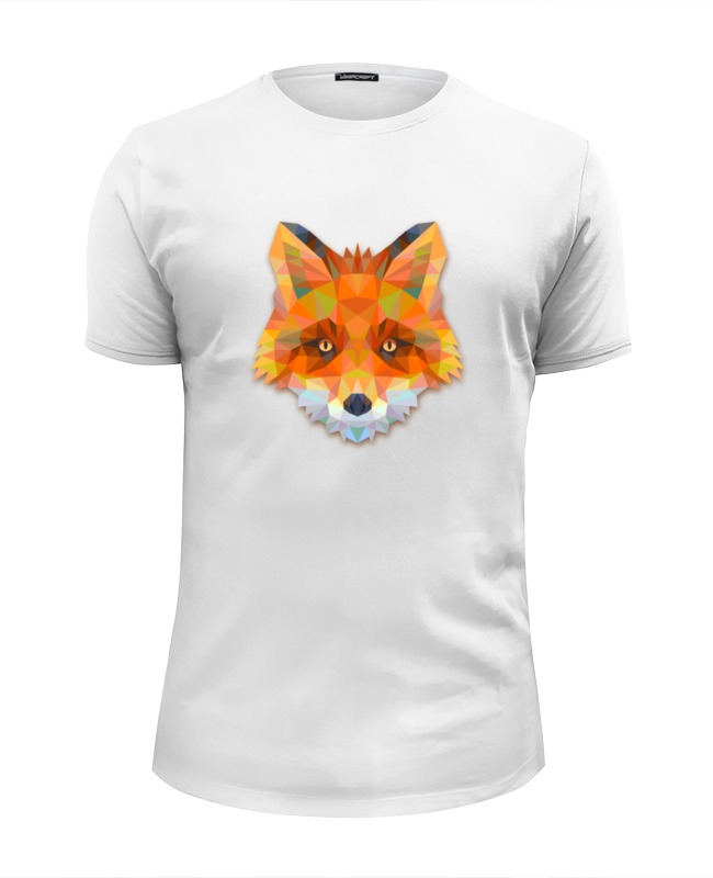 Printio Футболка Wearcraft Premium Slim Fit Полигональная лиса мужская футболка criminal fox криминальный лис l черный