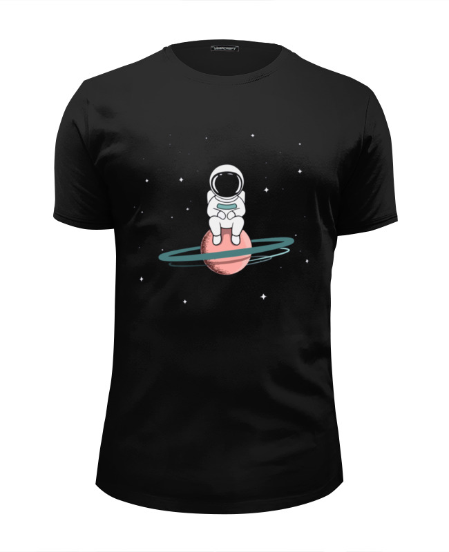 Printio Футболка Wearcraft Premium Slim Fit Космонавт на сатурне