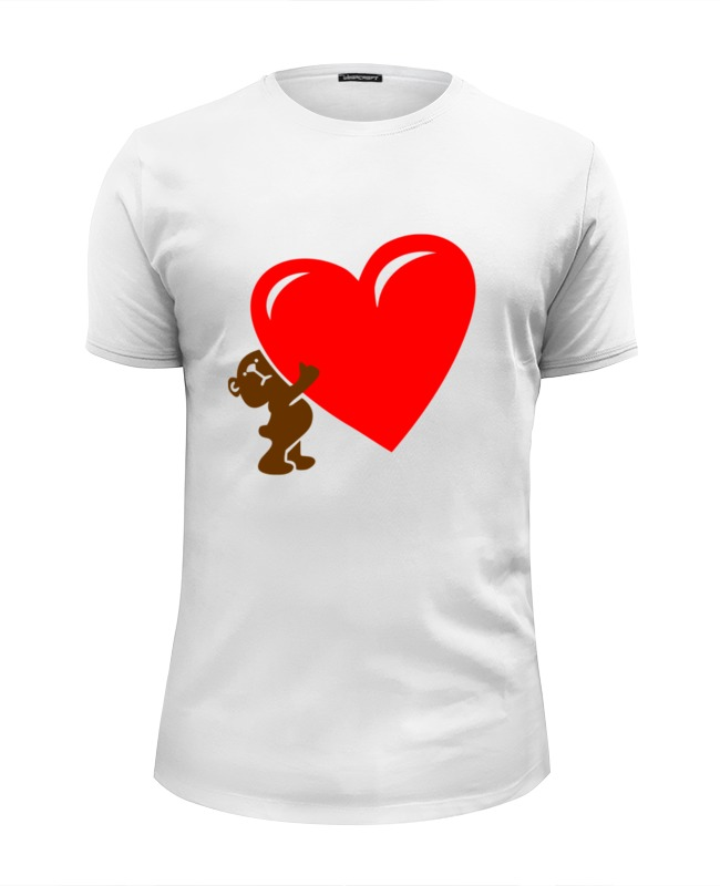 Printio Футболка Wearcraft Premium Slim Fit Bear heart printio футболка wearcraft premium slim fit bear heart