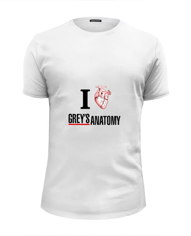 цена Printio Футболка Wearcraft Premium Slim Fit Люблю greys anatomy