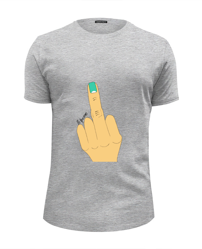 Printio Футболка Wearcraft Premium Slim Fit Палец с маникюром футболка wearcraft premium slim fit printio палец с маникюром