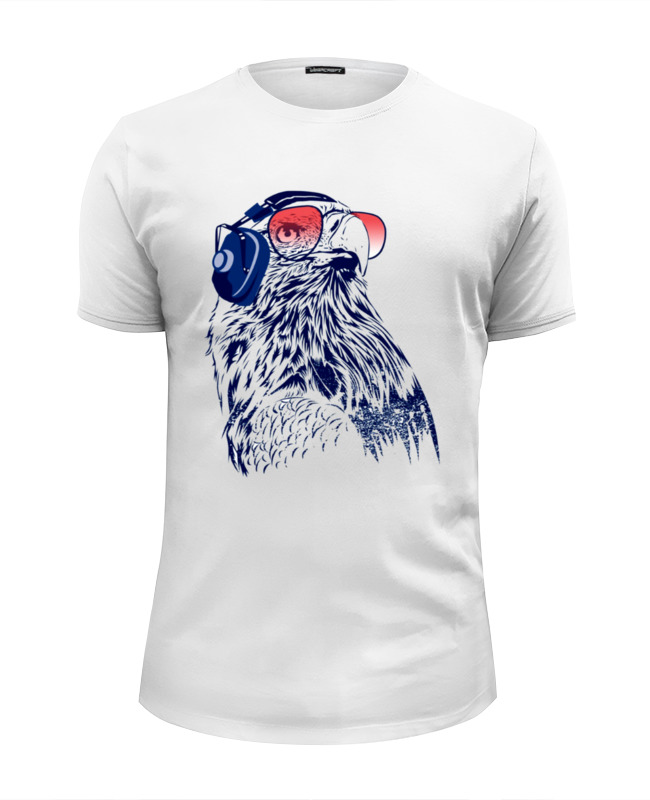 Printio Футболка Wearcraft Premium Slim Fit Птичка меломан