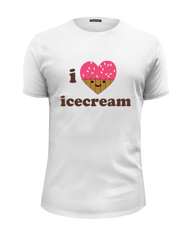 Printio Футболка Wearcraft Premium Slim Fit I love icecream