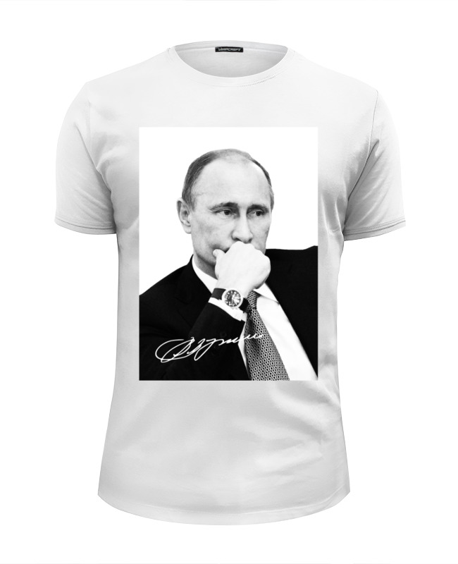 Printio Футболка Wearcraft Premium Slim Fit Владимир путин by hearts of russia printio футболка wearcraft premium владимир путин в очках by hearts of russia