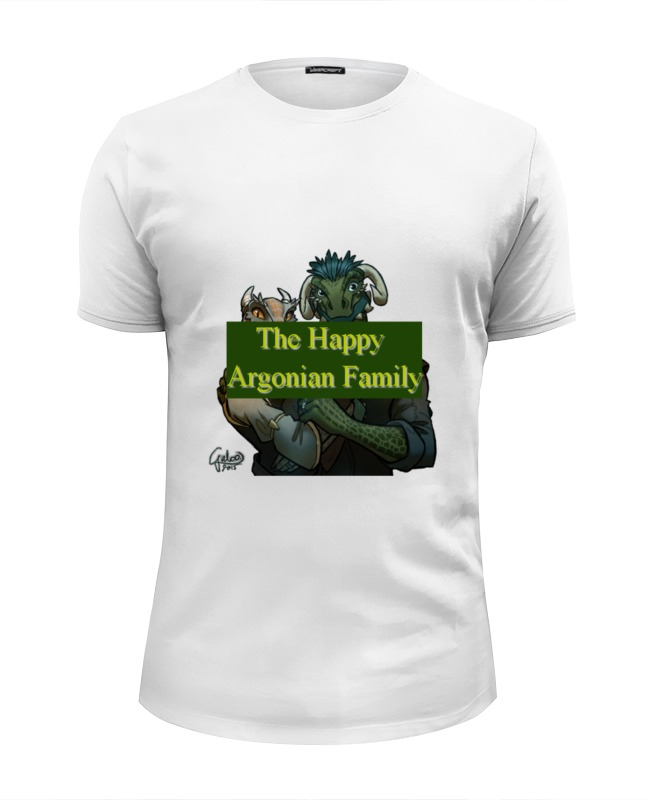 printio детская футболка классическая унисекс the happy argonian family Printio Футболка Wearcraft Premium Slim Fit The happy argonian family