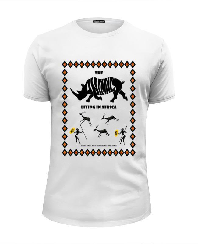 Printio Футболка Wearcraft Premium Slim Fit The animals living in africa printio толстовка wearcraft premium унисекс the animals living in africa