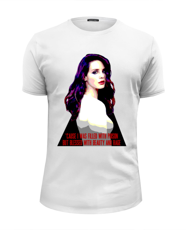 Printio Футболка Wearcraft Premium Slim Fit Lana del rey - ultraviolence era (front & back)