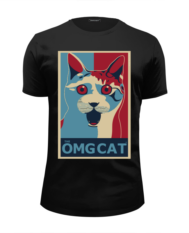 Printio Футболка Wearcraft Premium Slim Fit Омг кот (the omg cat)