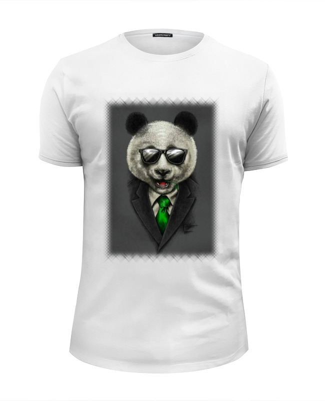 Printio Футболка Wearcraft Premium Slim Fit Модный панда медведь printio футболка wearcraft premium модный панда медведь