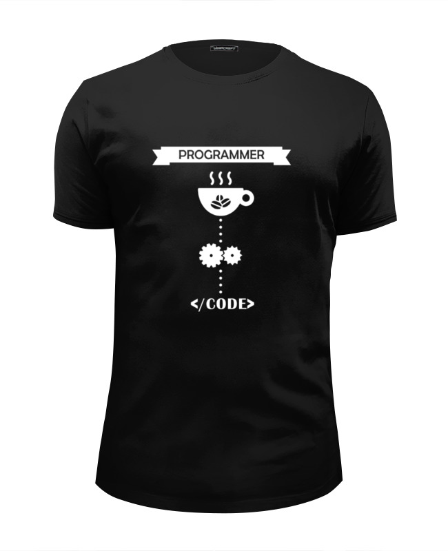 Printio Футболка Wearcraft Premium Slim Fit Programmer + coffee printio футболка wearcraft premium slim fit хорошего дня