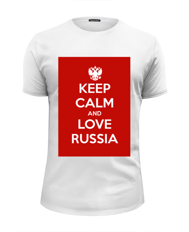 Printio Футболка Wearcraft Premium Slim Fit Keep calm and love russia
