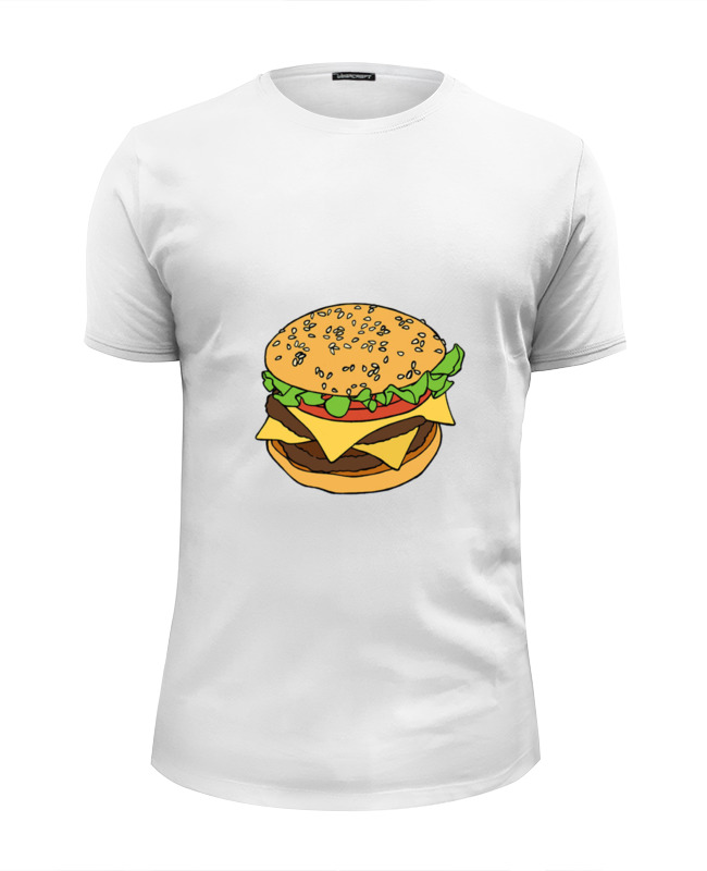 Printio Футболка Wearcraft Premium Slim Fit Гамбургер printio футболка wearcraft premium slim fit все любят булки